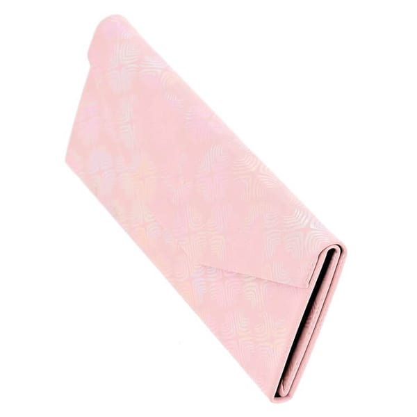 Etui na okulary składane w trójkąt ET-133D pudrowe