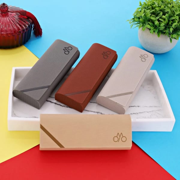 Etui okularowe na magnes ET-131B szary beż