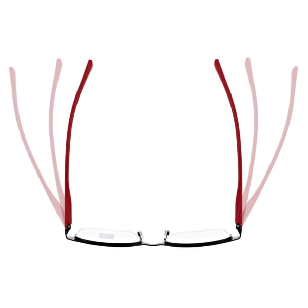 Męskie okulary +1.25 do czytania i komputera Blue Light+Antyrefleks STL281 czarny/czerwony