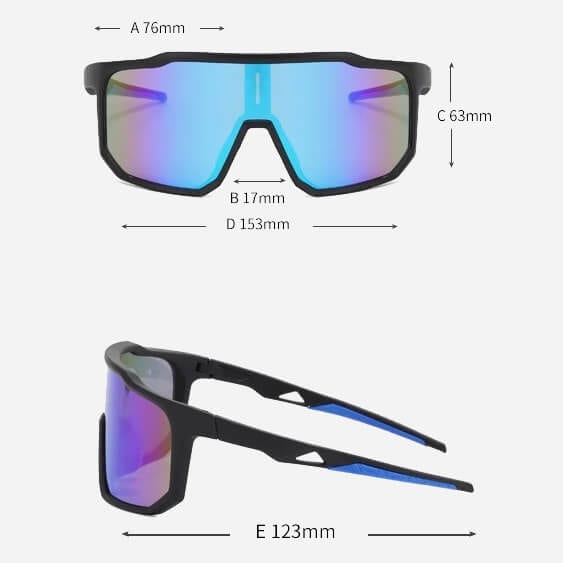 Sportowe okulary przeciwsłoneczne lustrzane STS-02E czarny/czerwony