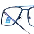 Męskie okulary PREMIUM +0.75 do czytania i komputera Blue Light+Antyrefleks STL280 niebieskie