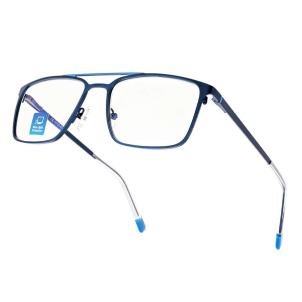 Męskie okulary PREMIUM +0.75 do czytania i komputera Blue Light+Antyrefleks STL280 niebieskie