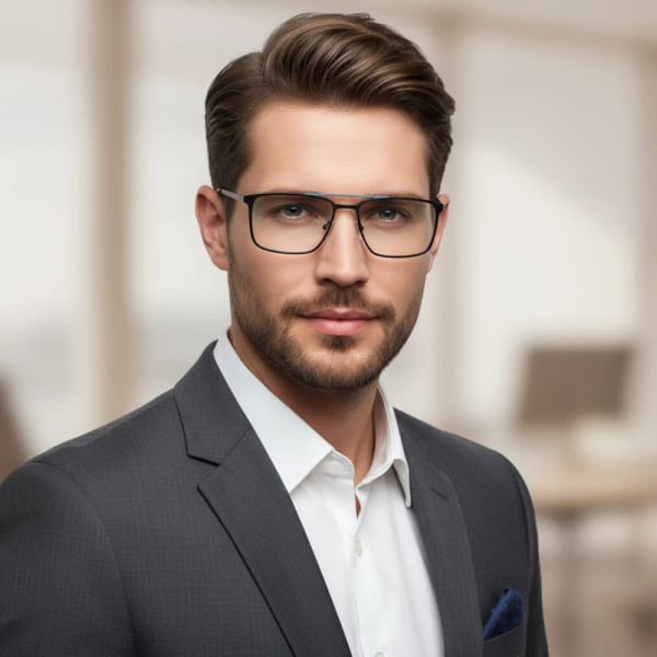 Męskie okulary Fotochromowe PREMIUM zerówki z Antyrefleksem STF380