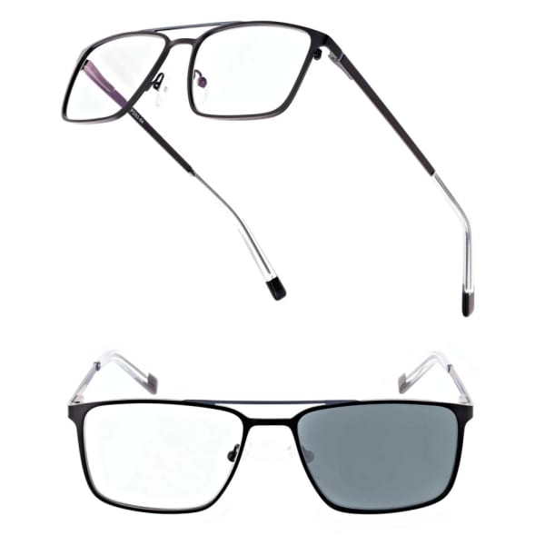 Męskie okulary Fotochromowe PREMIUM zerówki z Antyrefleksem STF380
