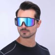Sportowe okulary przeciwsłoneczne STS-02 czarne Ze skazą!