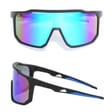 Sportowe okulary przeciwsłoneczne lustrzane STS-02A czarny/niebieski Ze skazą!