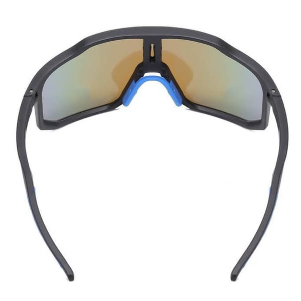 Sportowe okulary przeciwsłoneczne lustrzane STS-02A czarny/niebieski Ze skazą!