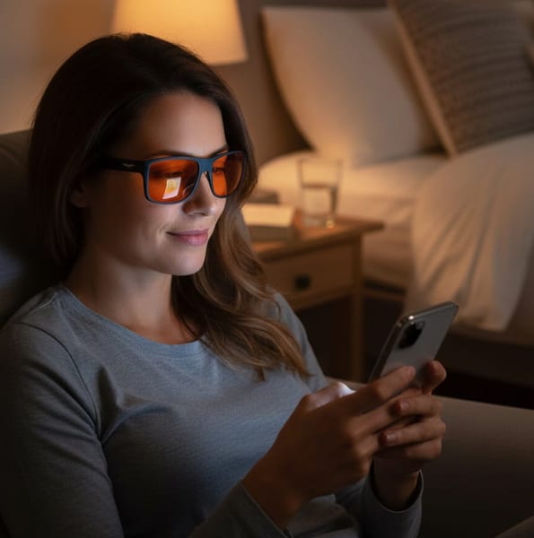 Męskie okulary do komputera blokujące w 100% niebieskie światło LEPSZY SEN EST-120B