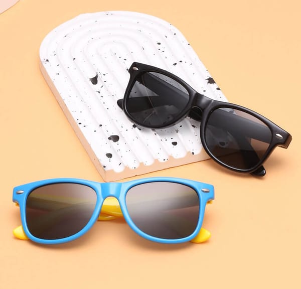 Dziecięce 5-9 lat gumowe okulary przeciwsłoneczne polaryzacyjne POL-JR-57B red/white