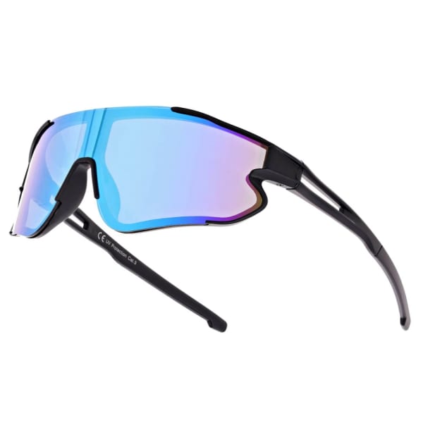 Dziecięce 8-13 lat sportowe okulary przeciwsłoneczne SVMK-20 czarny/niebieski