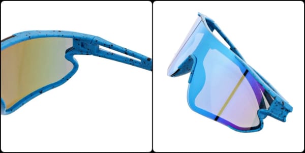 Dziecięce 8-13 lat sportowe okulary przeciwsłoneczne SVMK-20B czarny/zielony