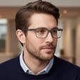 Męskie okulary +1.25 do czytania i komputera Blue Light ST339 szare