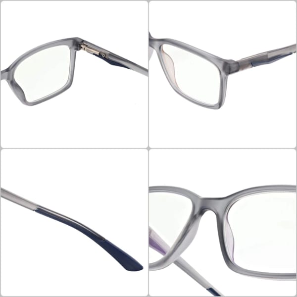 Męskie okulary +1.25 do czytania i komputera Blue Light ST339 szare