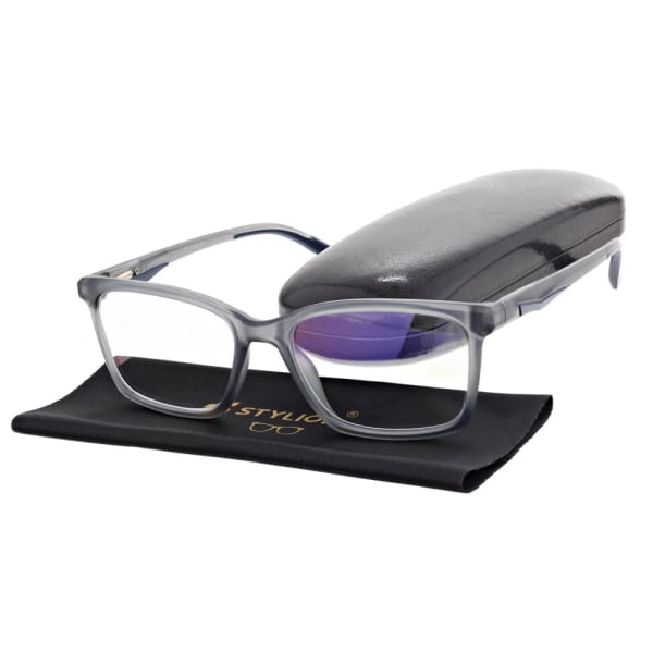 Męskie okulary +2.25 do czytania i komputera Blue Light ST339 szare