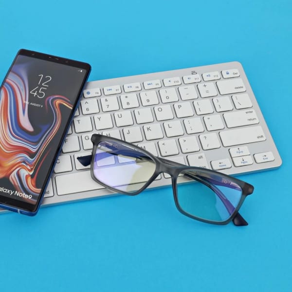 Męskie okulary +2.50 do czytania i komputera Blue Light ST339 szare